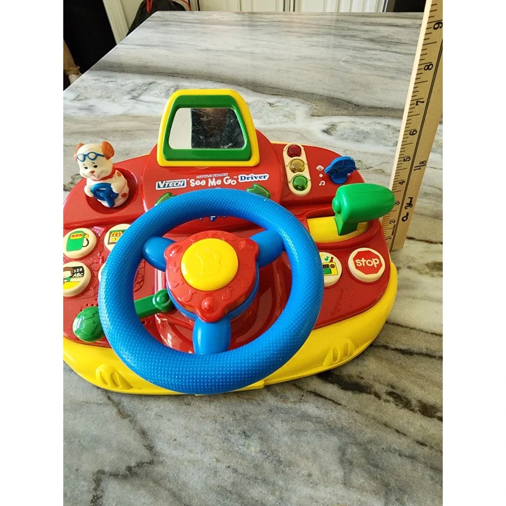 VTech Little Smart See Me Go Driver Interactive Steering Wheel Toy WORKS